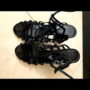 Black Strappy Heels